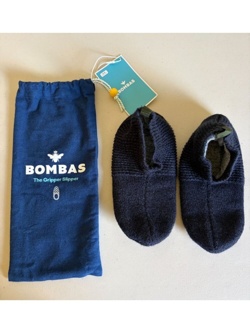 New! Bombas the Gripper Slipper Small Non-Slip Merino Wool